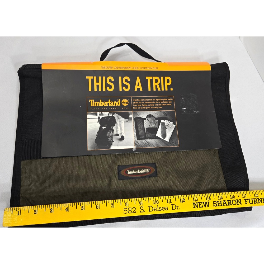 New Timberland Travel Gear Garment Bag 17 1/2" x 12 1/2" Tie Pocket Garment fold - Picture 6 of 7